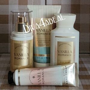 Bath & Body Works VANILLA ROMANCE 4PC Mini/Travel Set